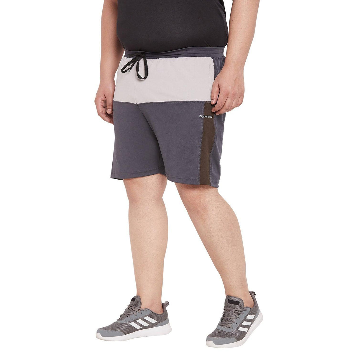 Men Plus Size Gaff Colorblock Shorts - bigbanana