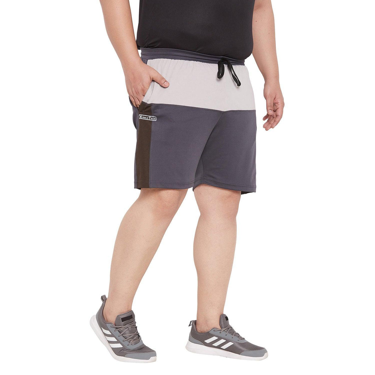 Men Plus Size Gaff Colorblock Shorts - bigbanana