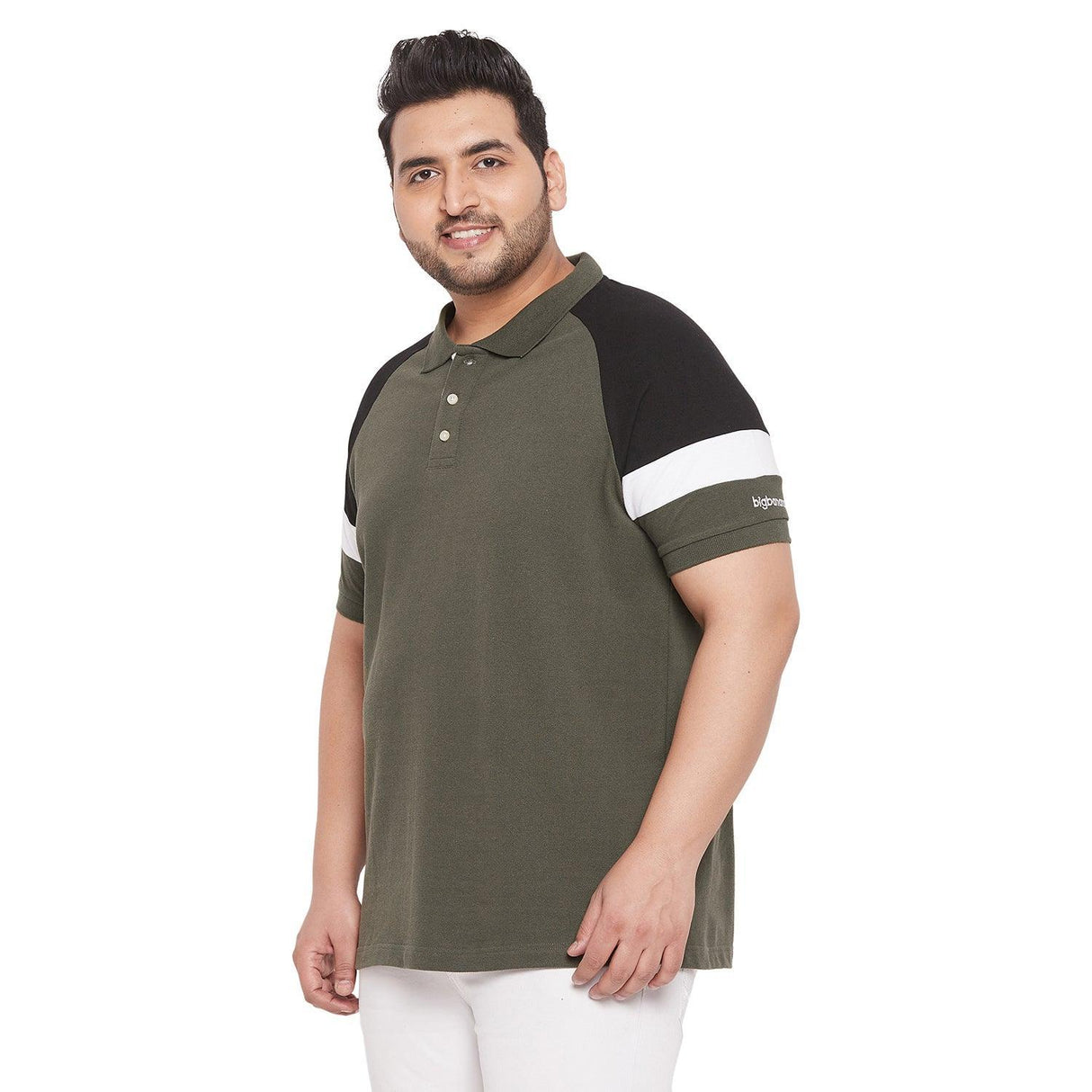 Men Plus Size Jaime Colorblock Polo Tshirt - bigbanana