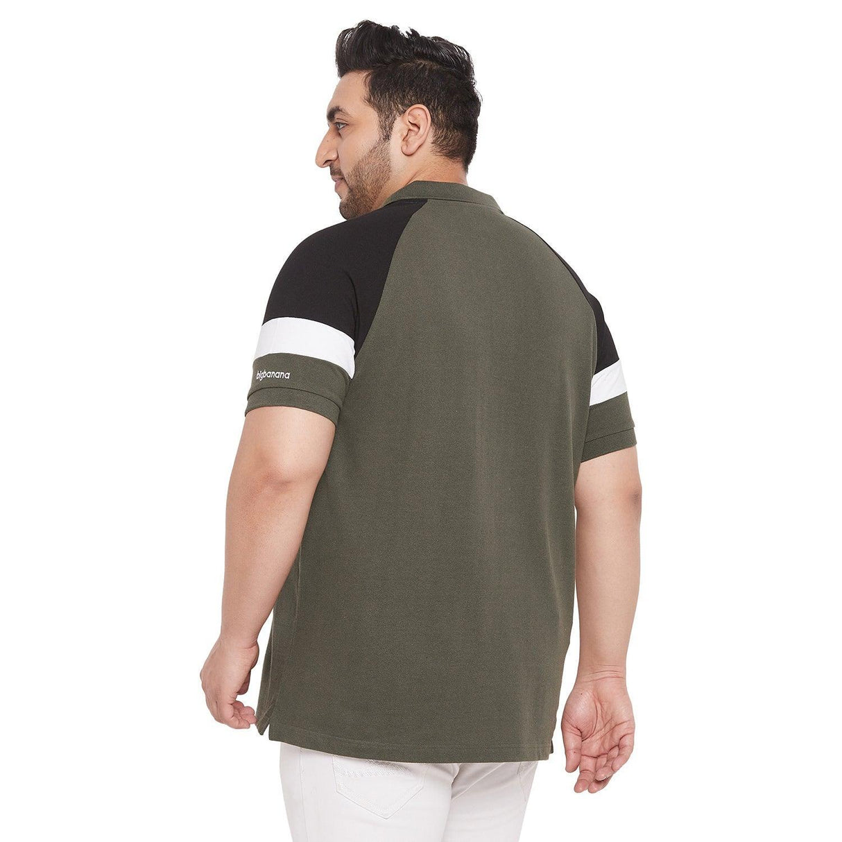 Men Plus Size Jaime Colorblock Polo Tshirt - bigbanana
