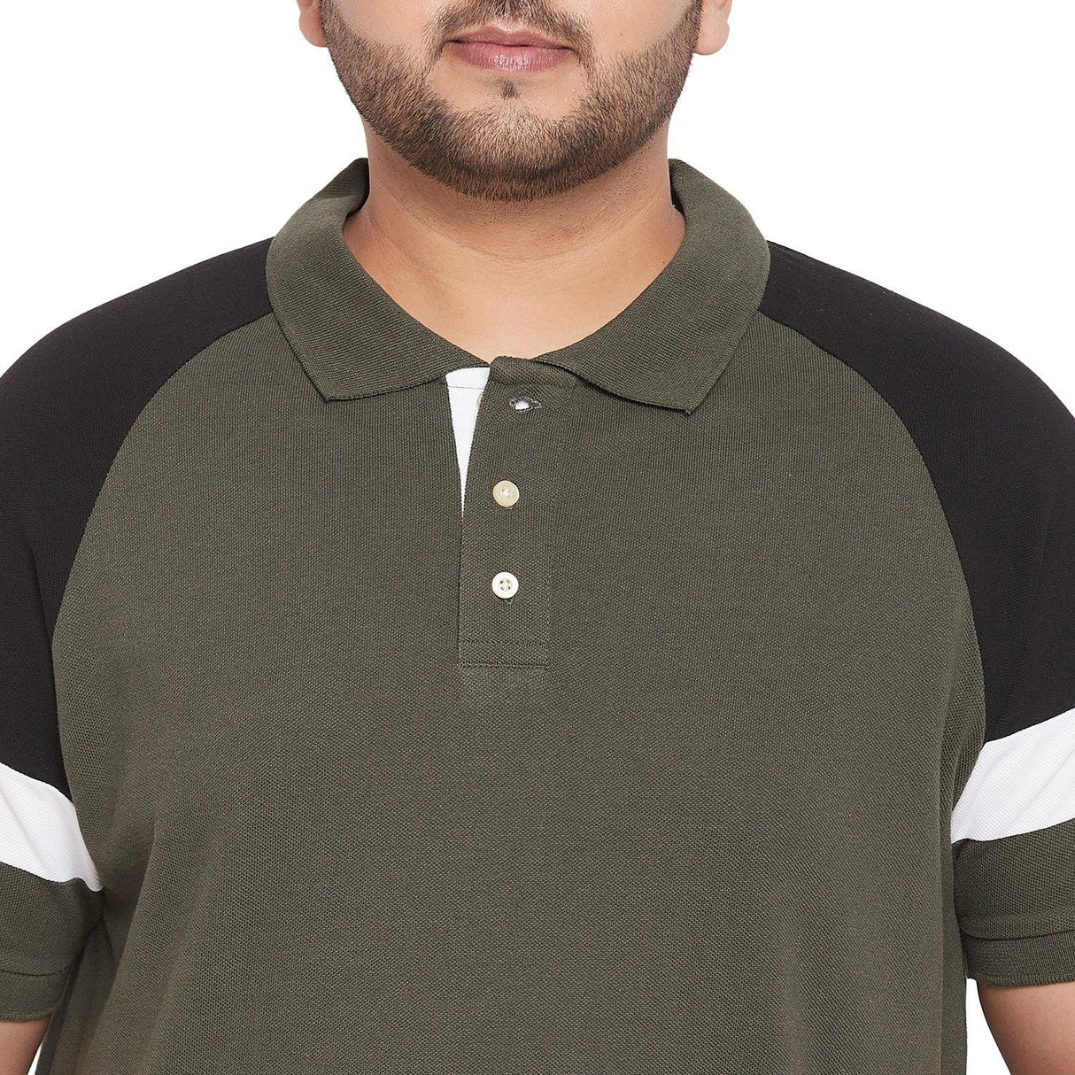 Men Plus Size Jaime Colorblock Polo Tshirt - bigbanana