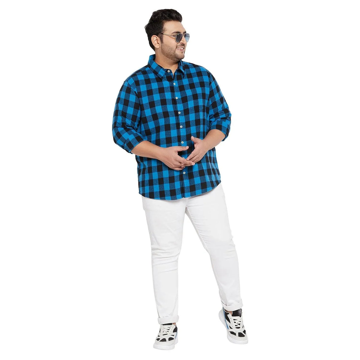 Men Plus Size Jasslu Check Shirt - bigbanana