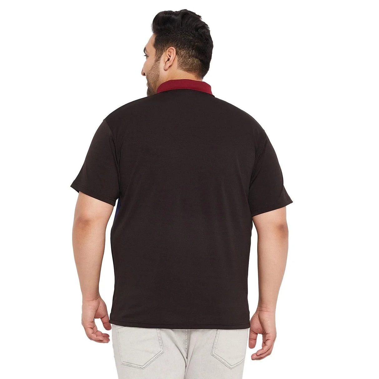 Men Plus Size Jopa Colorblock Polo Tshirt - bigbanana