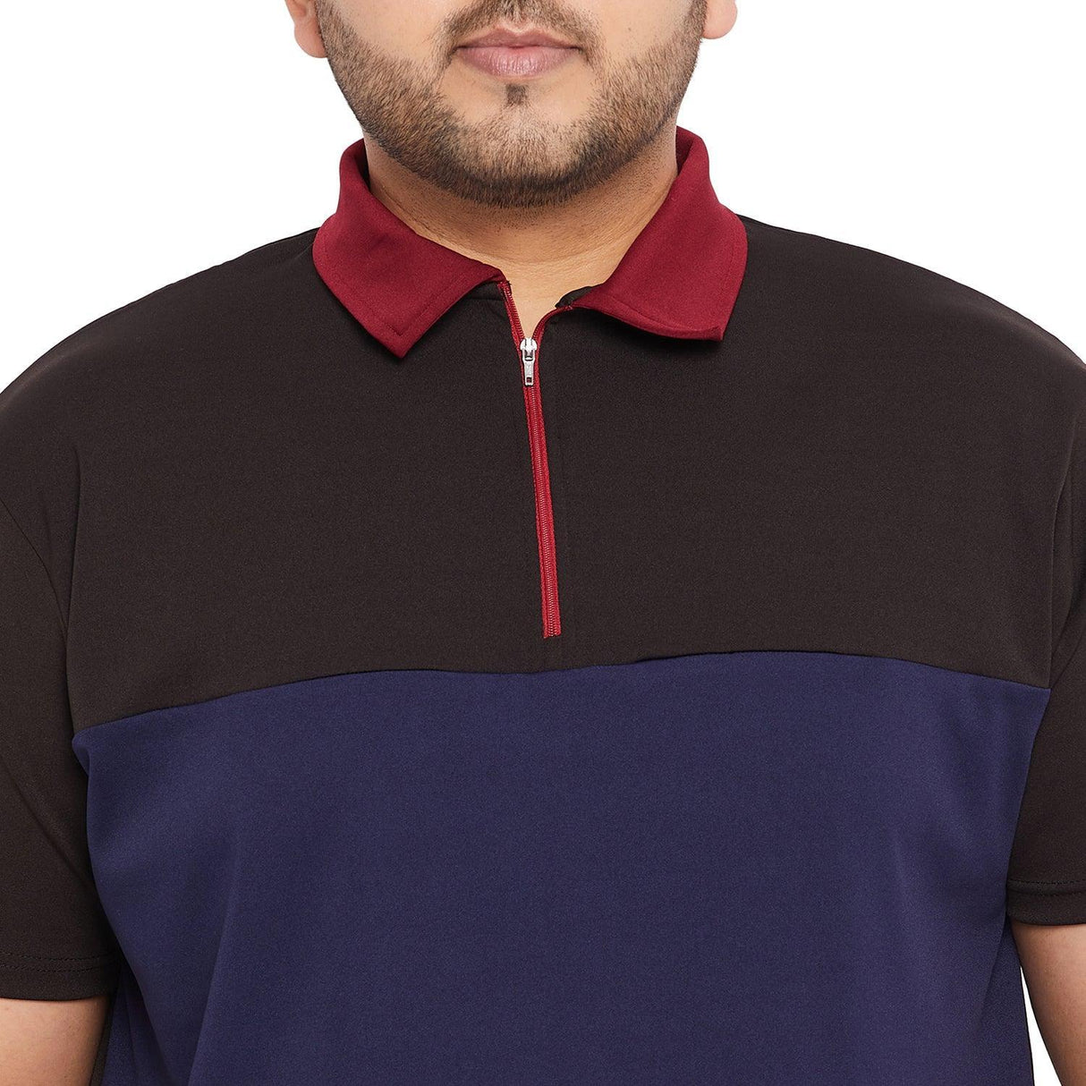 Men Plus Size Jopa Colorblock Polo Tshirt - bigbanana