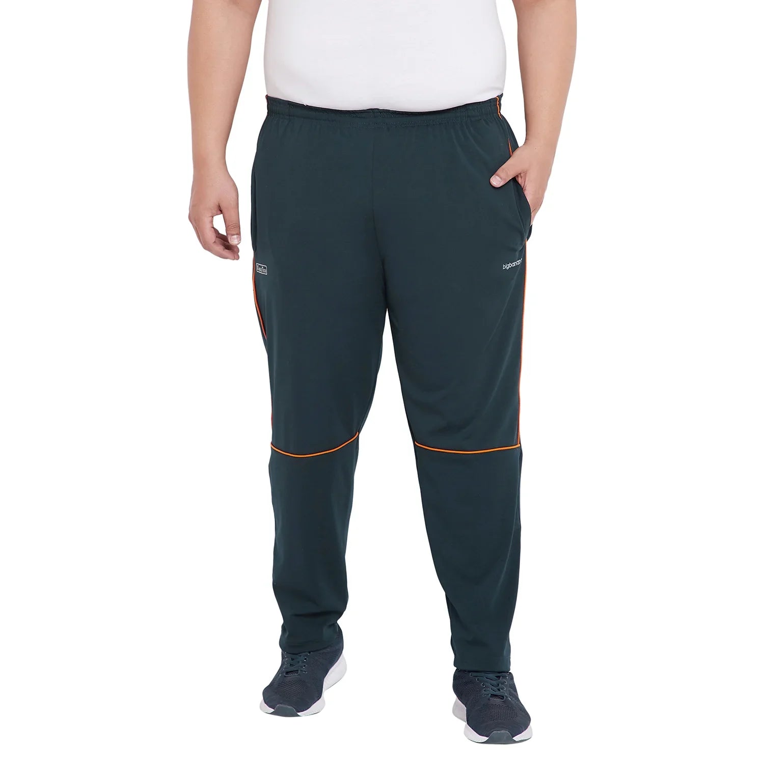 Men Plus Size Kacy Solid Trackpant - bigbanana