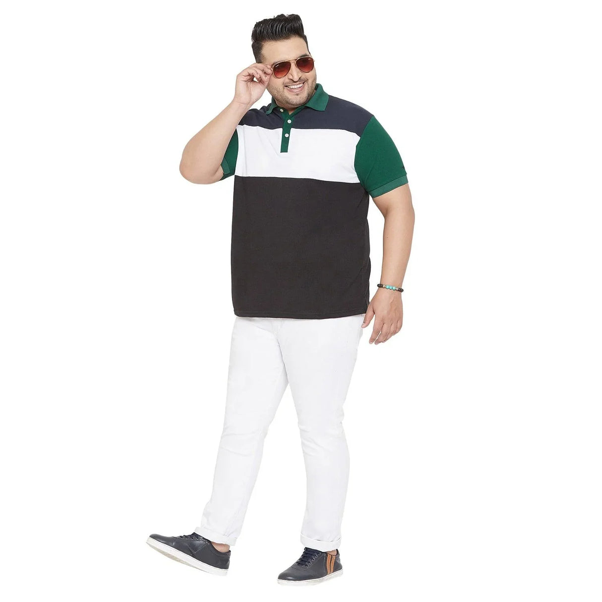 Men Plus Size Kepter Colorblock Polo Tshirt - bigbanana