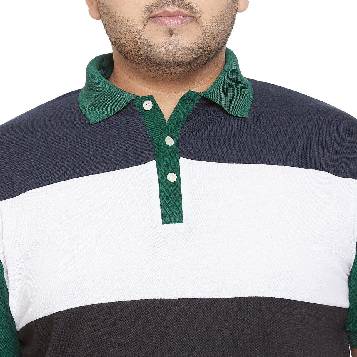Men Plus Size Kepter Colorblock Polo Tshirt - bigbanana