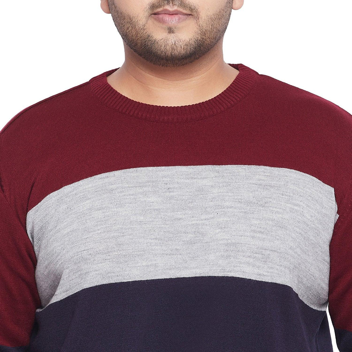Men Plus Size Kyle Colorblock Sweater - bigbanana