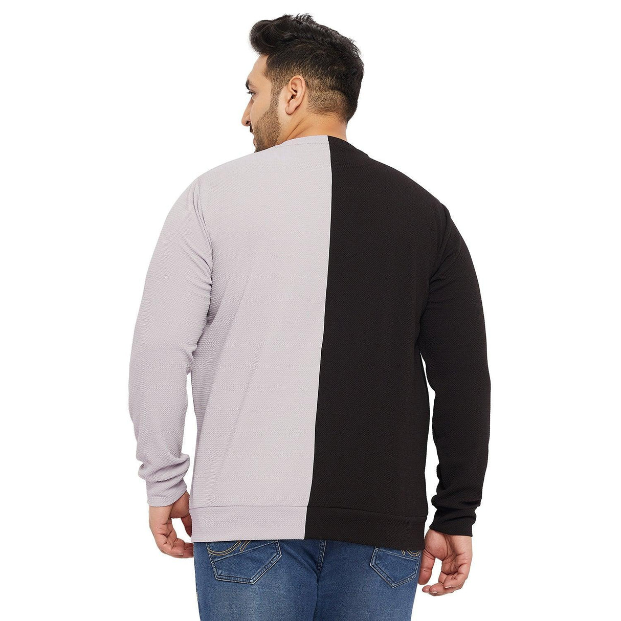 Men Plus Size Lindsay Colorblock Sweatshirt - bigbanana