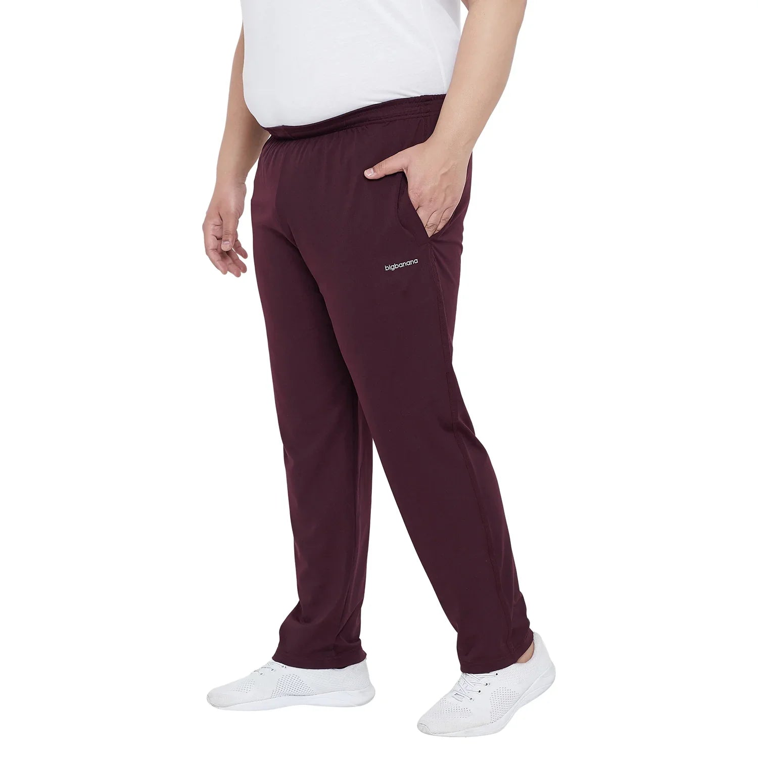 Men Plus Size Lockwood Solid Trackpants - bigbanana
