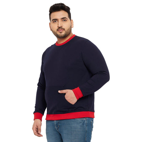Men Plus Size Lookout Solid Sweatshirt - bigbanana