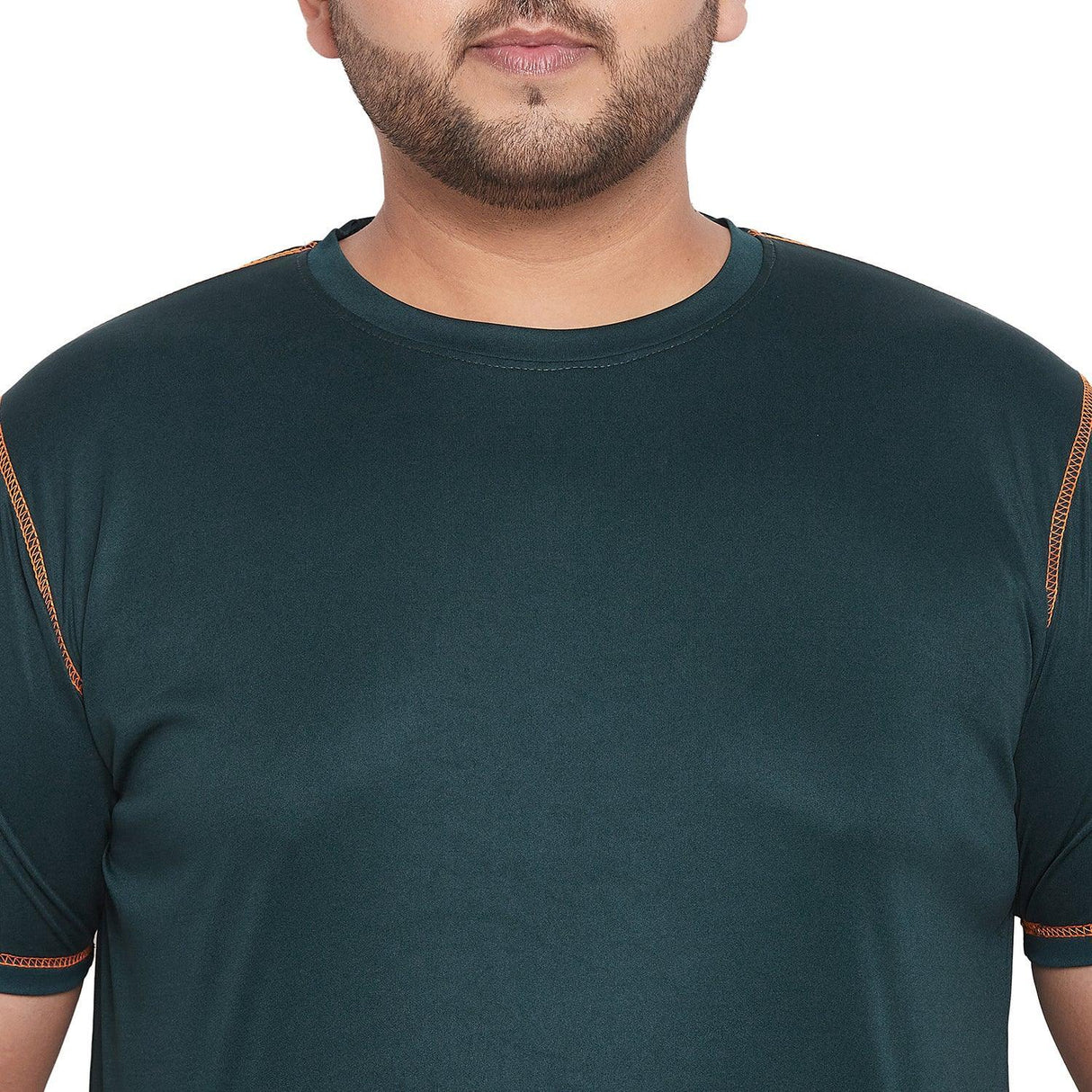Men Plus Size Malchi Solid Round Neck Tshirt - bigbanana