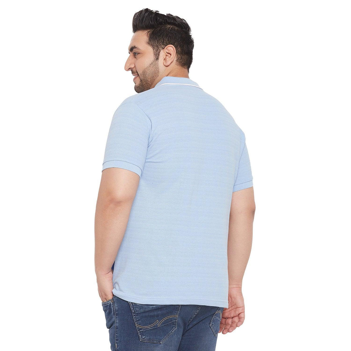 Men Plus Size Maximo Colorblock Polo Tshirt - bigbanana