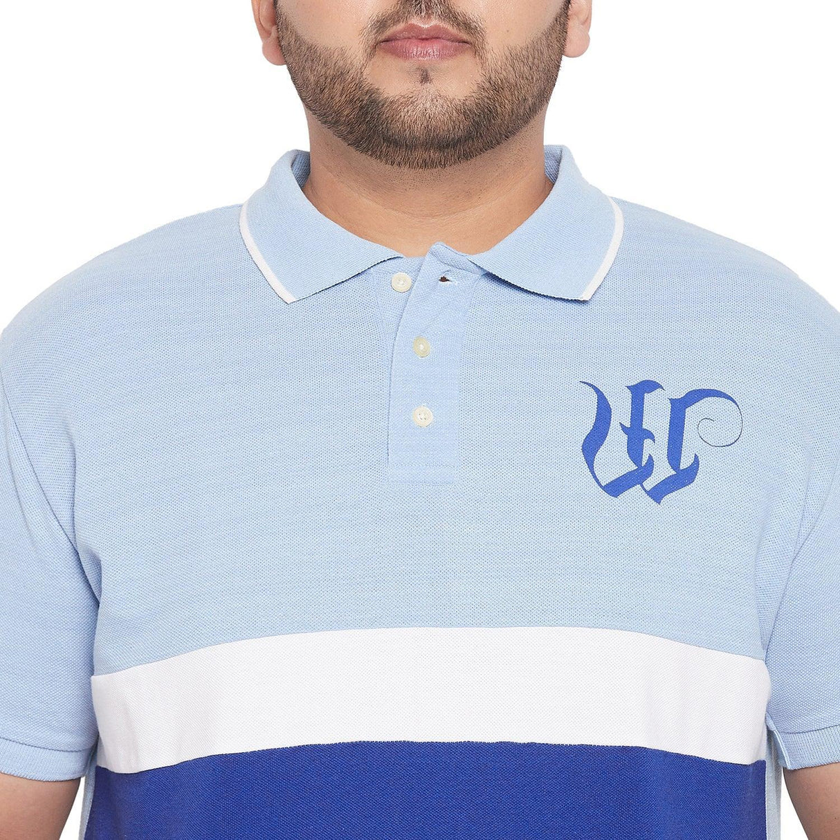 Men Plus Size Maximo Colorblock Polo Tshirt - bigbanana