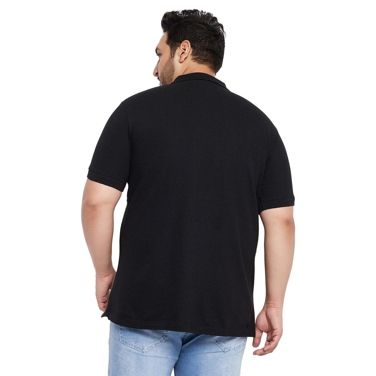 Men Plus Size Mayaso Colorblock Polo Tshirt - bigbanana