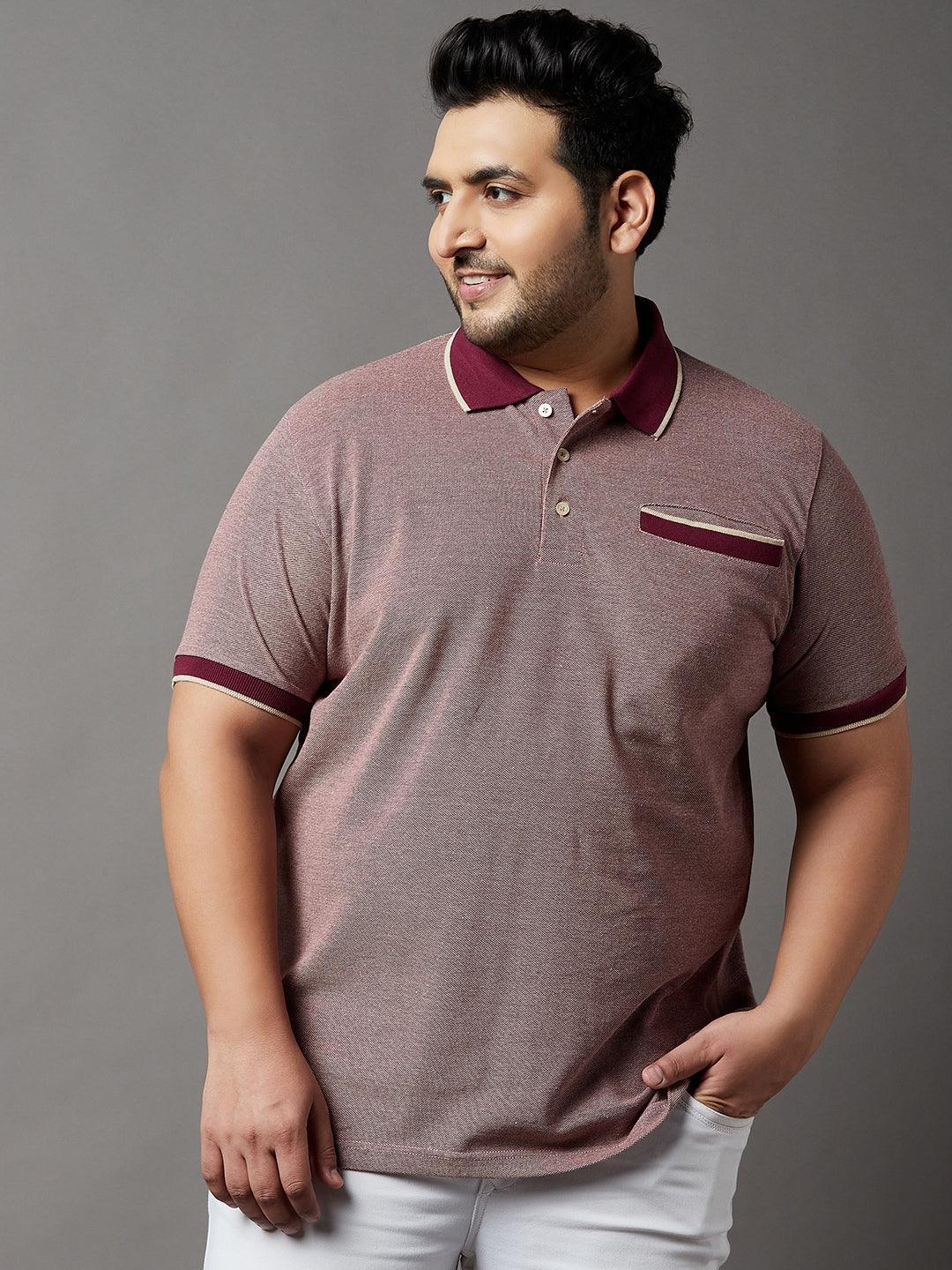 Men Plus Size Melva Solid Polo Tshirt - bigbanana