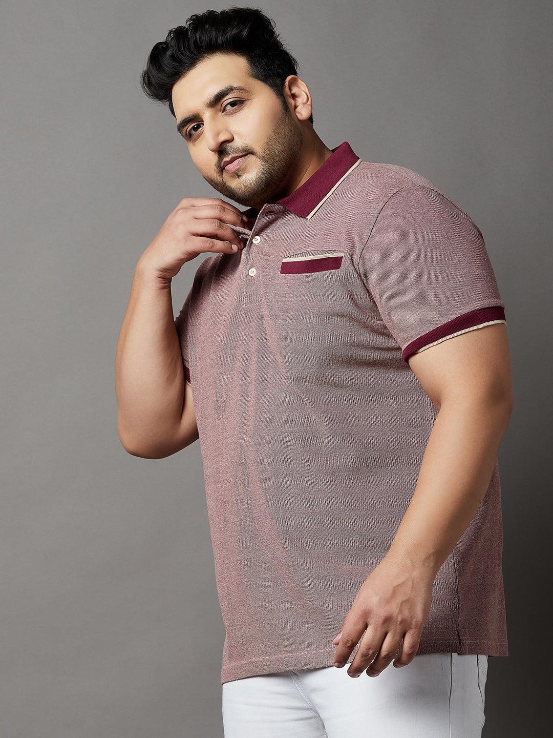 Men Plus Size Melva Solid Polo Tshirt - bigbanana