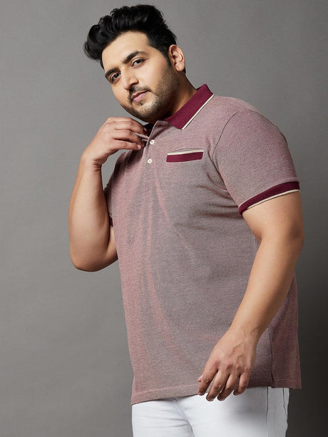 Men Plus Size Melva Solid Polo Tshirt - bigbanana