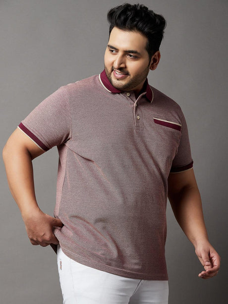 Men Plus Size Melva Solid Polo Tshirt - bigbanana