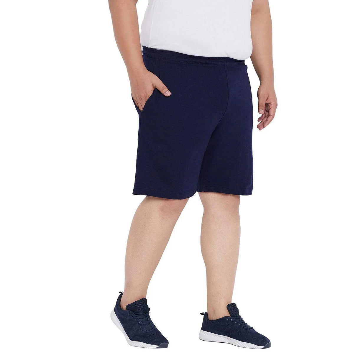 Men Plus Size Milan-NB Solid Shorts - bigbanana