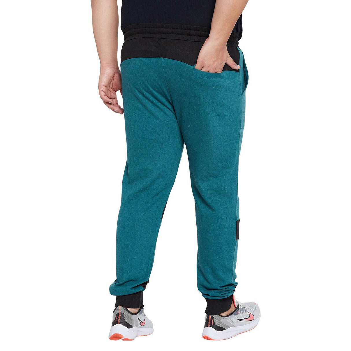 Men Plus Size Monomic Colorblock Trackpant - bigbanana