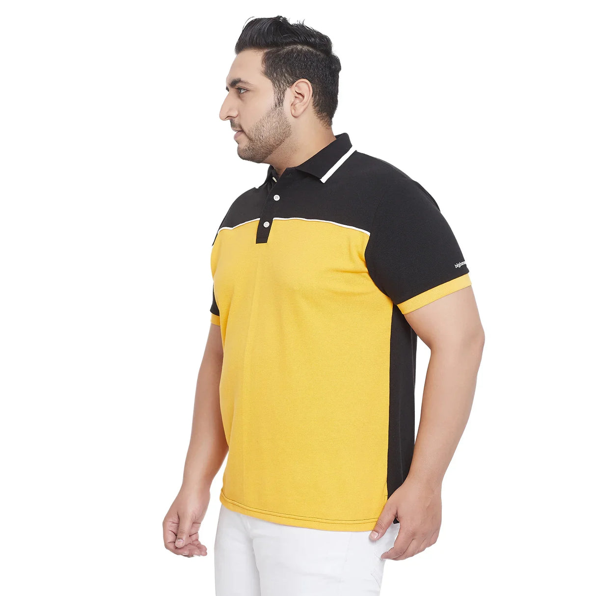 Men Plus Size Peyton Colorblock Polo Tshirt - bigbanana