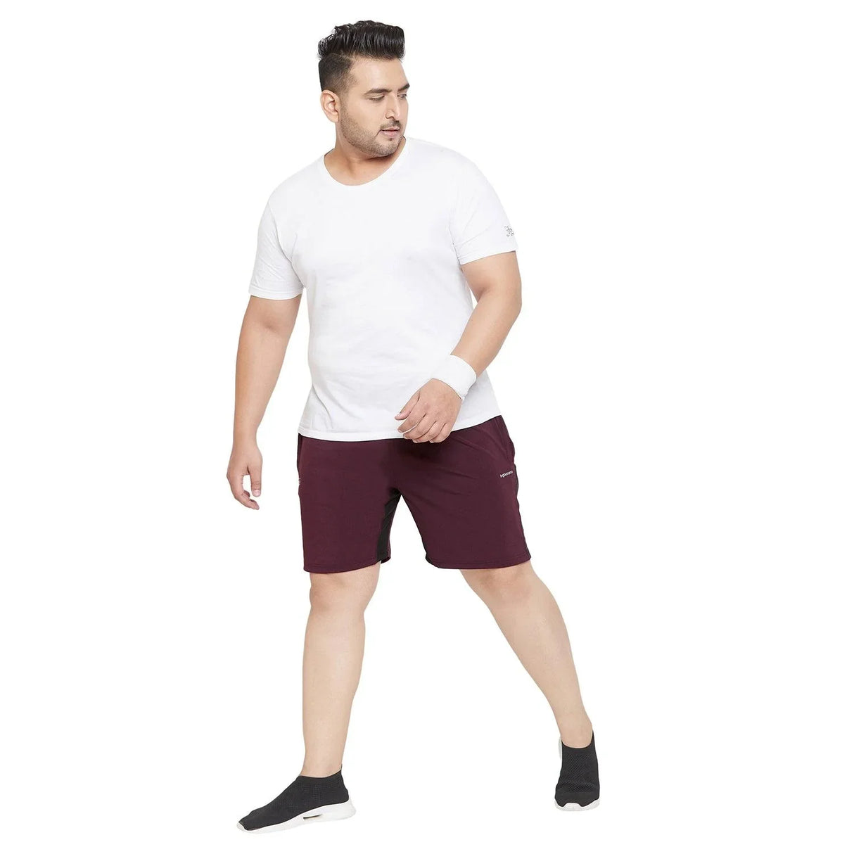 Men Plus Size Robey Solid Shorts - bigbanana