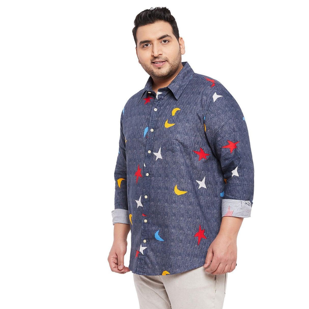 Men Plus Size Rodney Printed Shirt - bigbanana