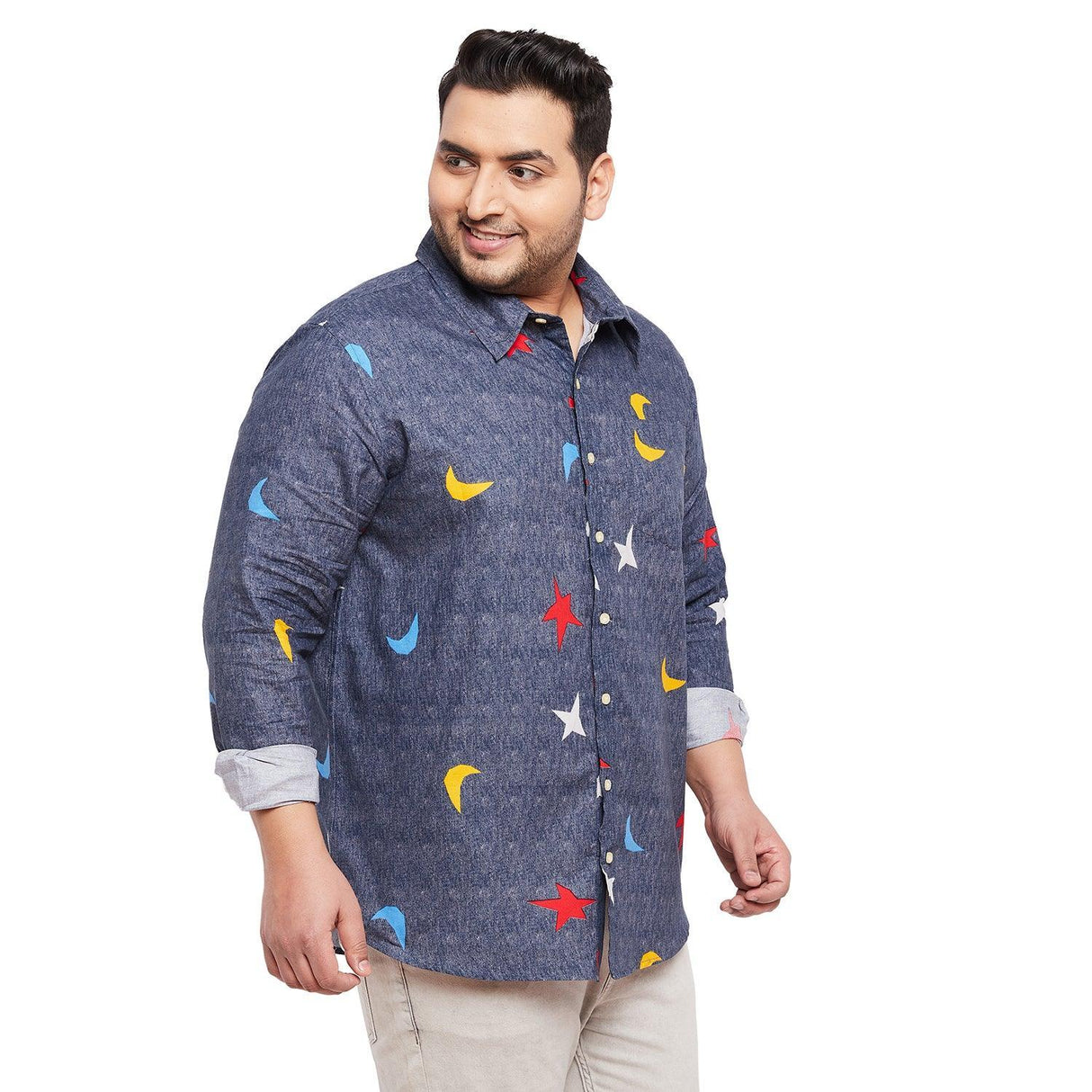 Men Plus Size Rodney Printed Shirt - bigbanana