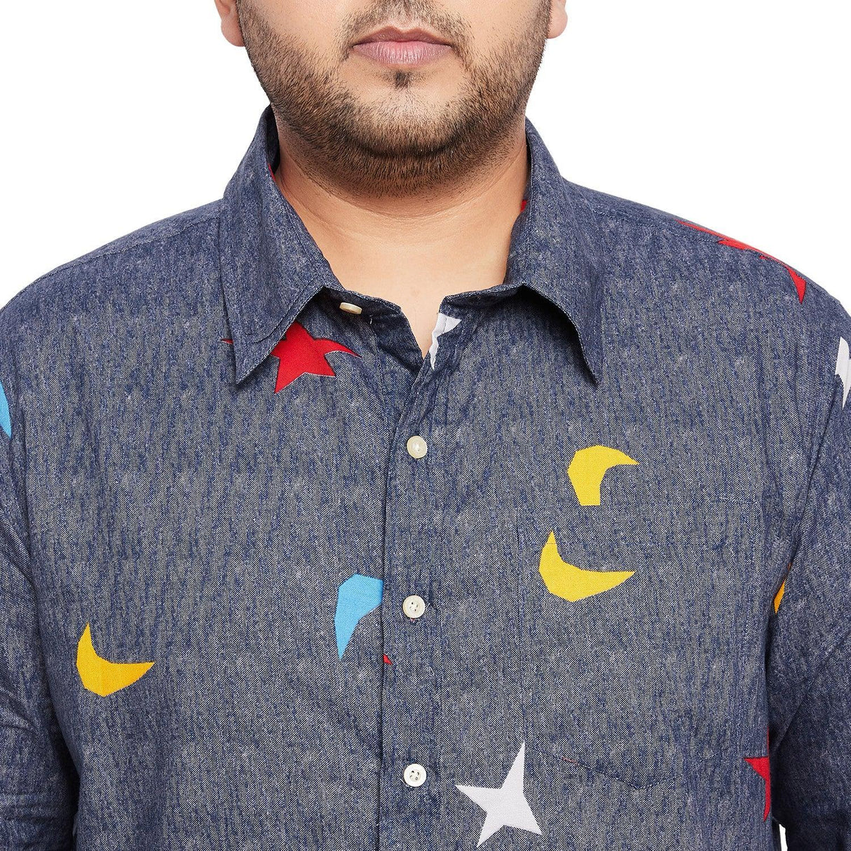 Men Plus Size Rodney Printed Shirt - bigbanana