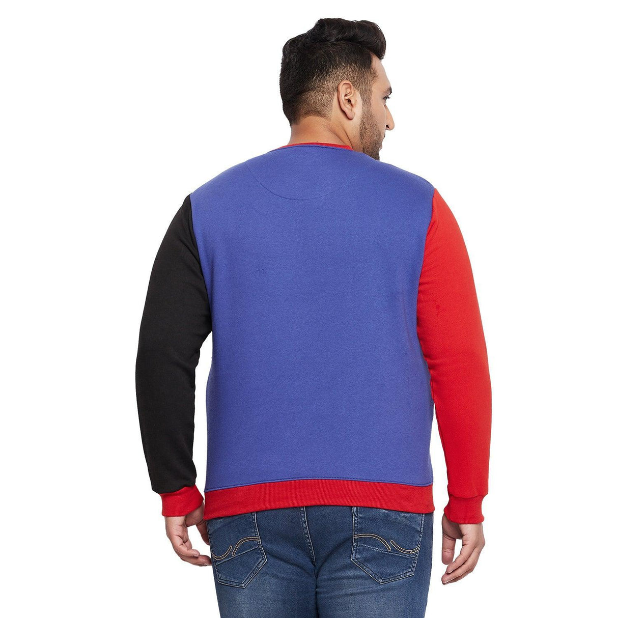Men Plus Size Elway Colorblock Sweatshirt - bigbanana