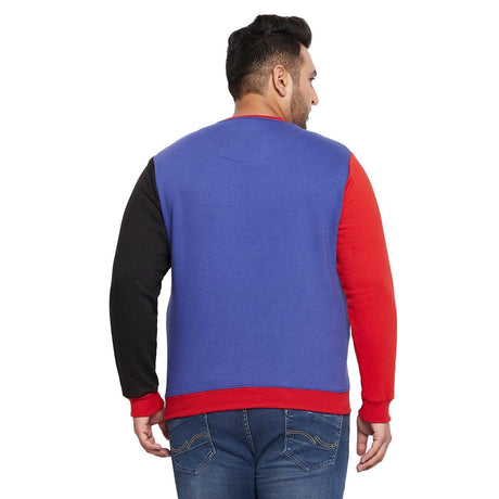 Men Plus Size Elway Colorblock Sweatshirt - bigbanana