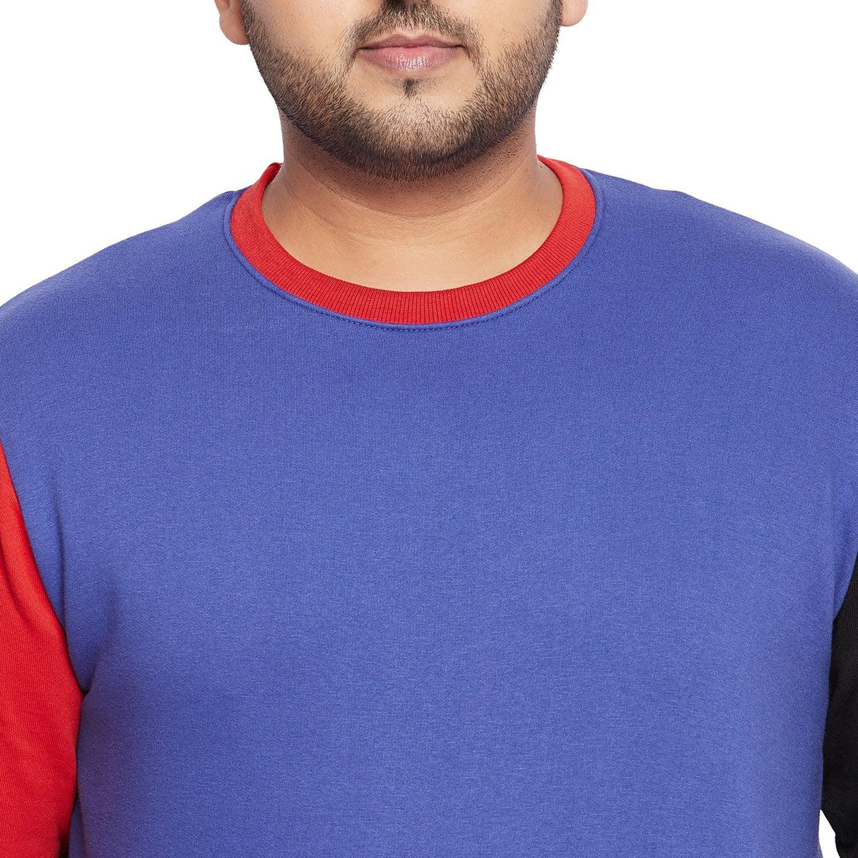 Men Plus Size Elway Colorblock Sweatshirt - bigbanana