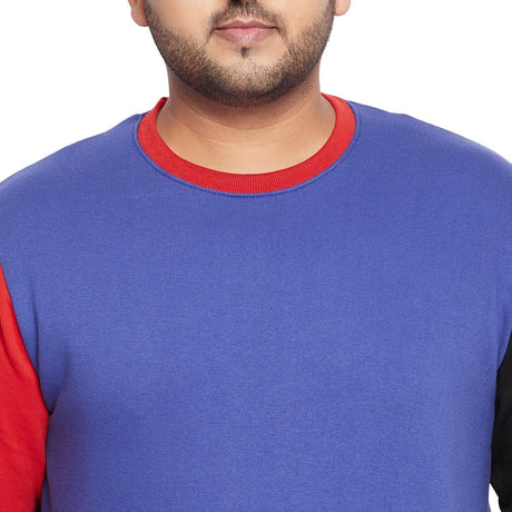 Men Plus Size Elway Colorblock Sweatshirt - bigbanana