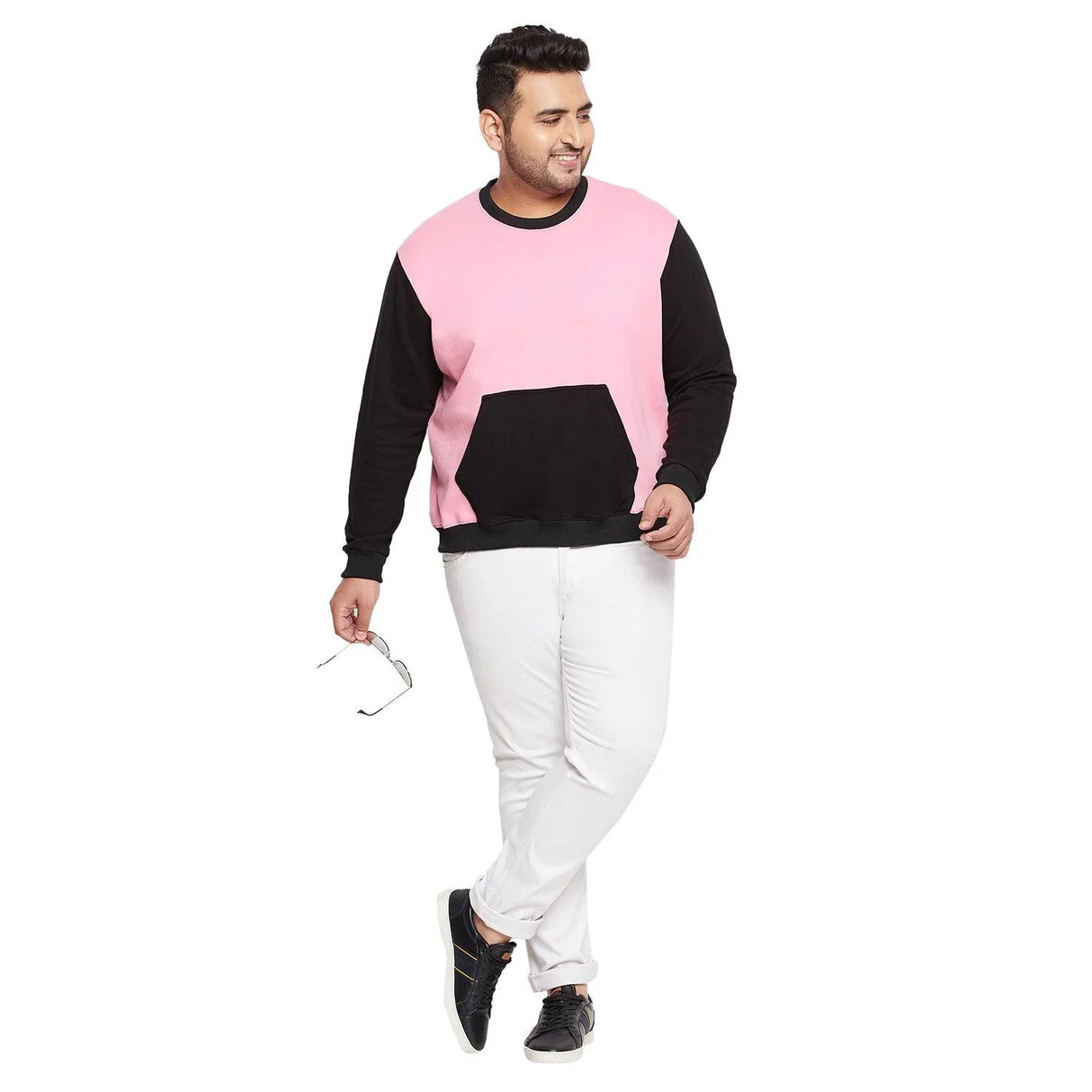 Men Plus Size Thorpe Colorblock Sweatshirt - bigbanana