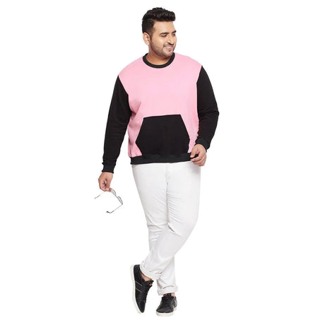 Men Plus Size Thorpe Colorblock Sweatshirt - bigbanana