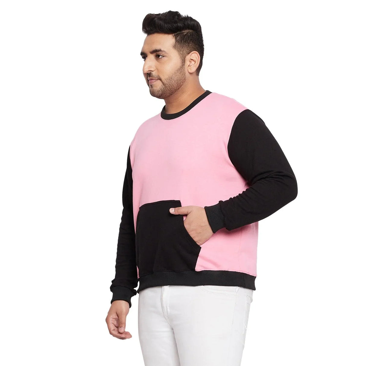 Men Plus Size Thorpe Colorblock Sweatshirt - bigbanana