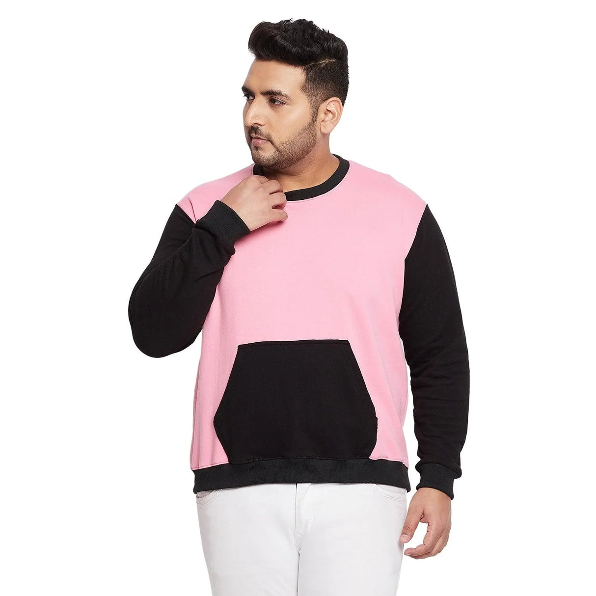 Men Plus Size Thorpe Colorblock Sweatshirt - bigbanana