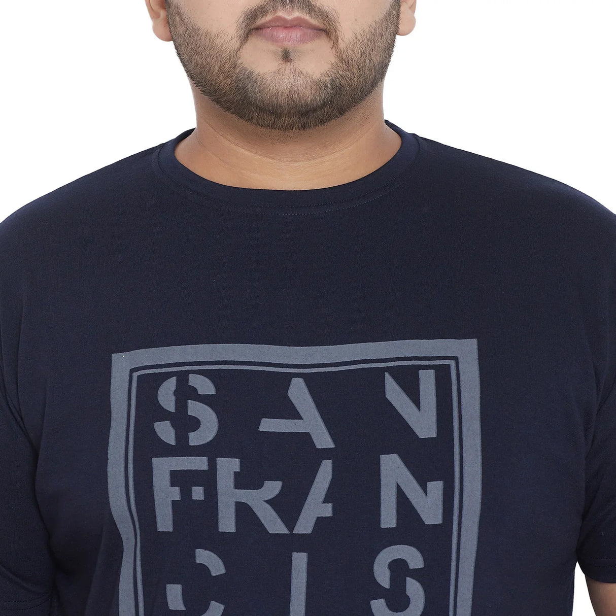 Men Plus Size Space Printed Round Neck Tshirt - bigbanana