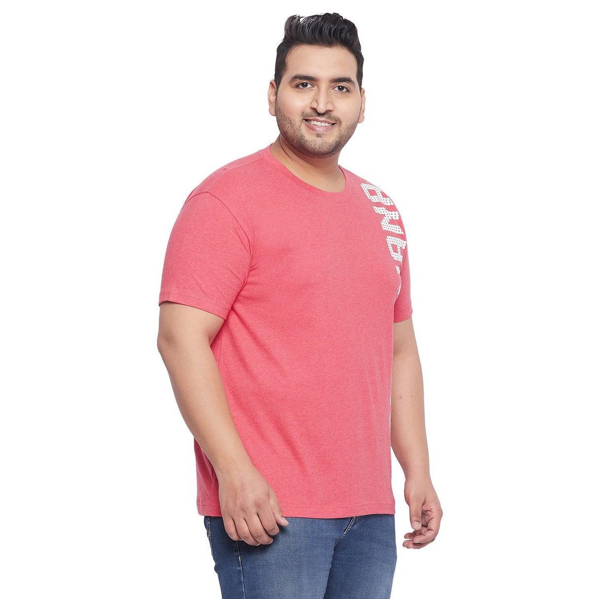 Men Plus Size Sutton Printed Round Neck Tshirt - bigbanana