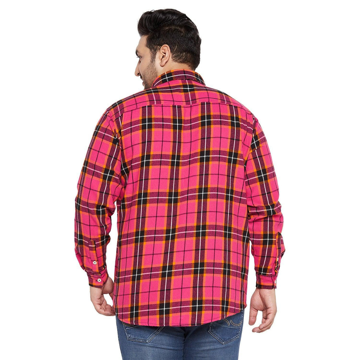 Men Plus Size Turin Check Shirt - bigbanana