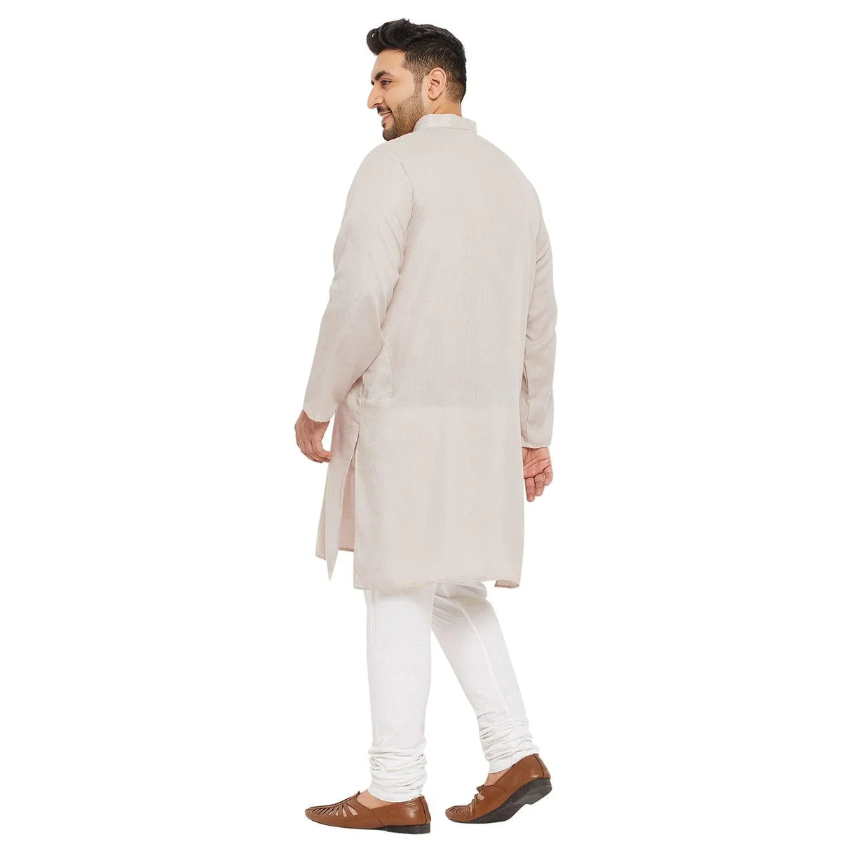 Men Plus Size Ullas-OW Solid Kurta - bigbanana