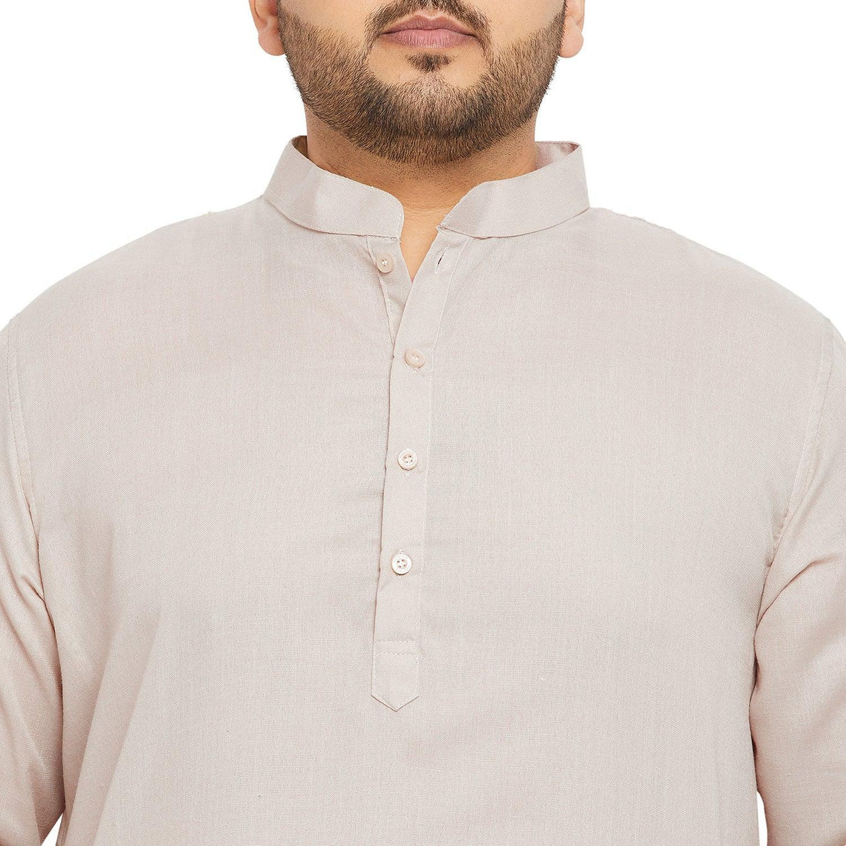 Men Plus Size Ullas-OW Solid Kurta - bigbanana