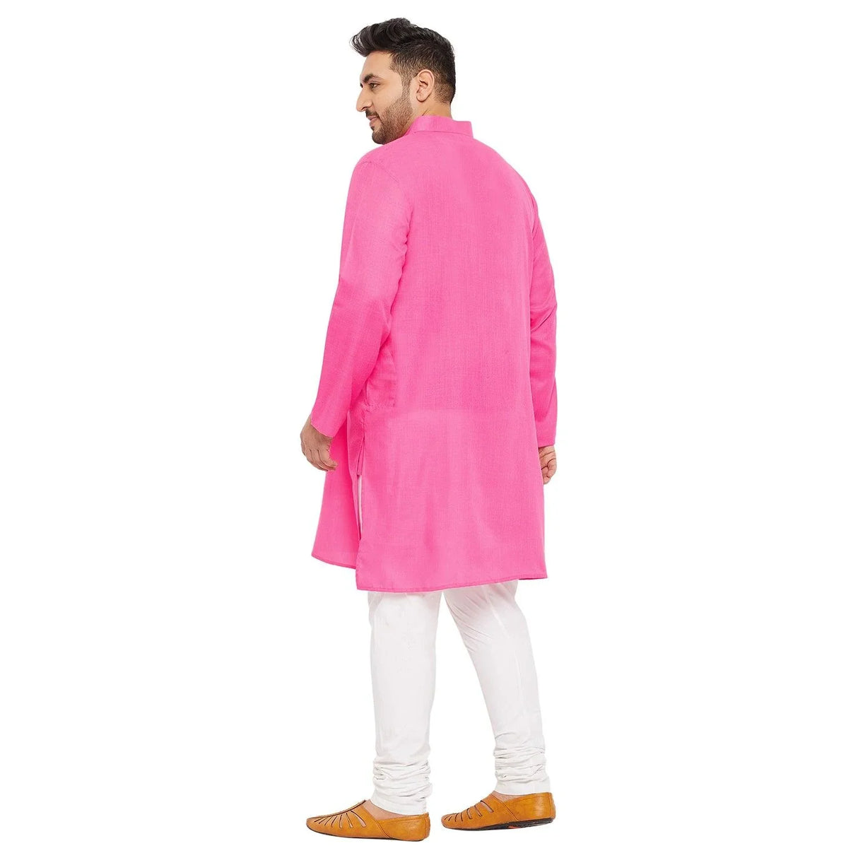 Men Plus Size Ullas-PI Solid Kurta - bigbanana