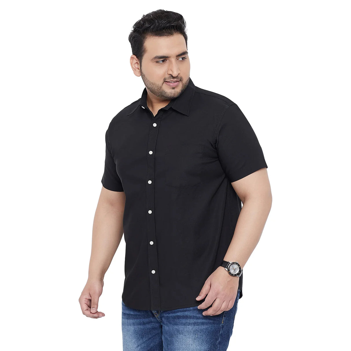 Men Plus Size Vernon Solid Shirt - bigbanana