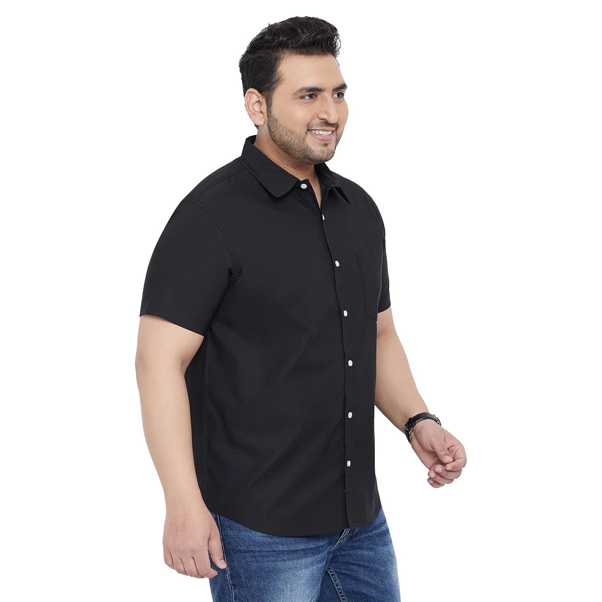 Men Plus Size Vernon Solid Shirt - bigbanana