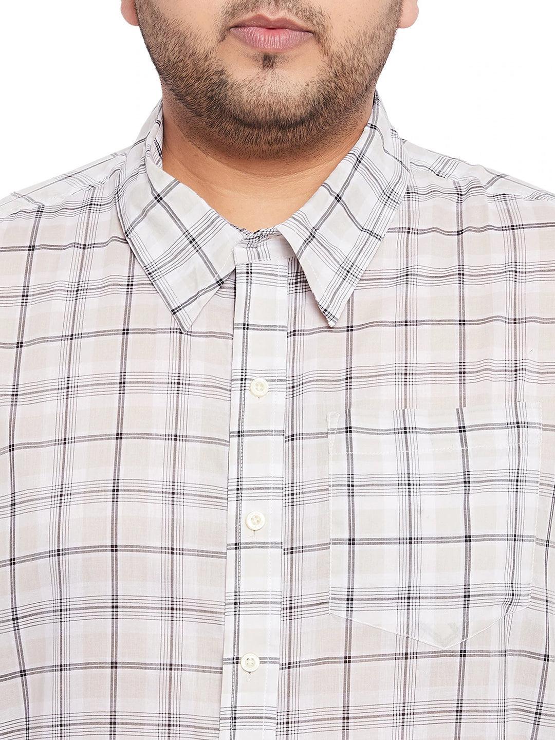 Men Plus Size Calip Check Shirt - bigbanana