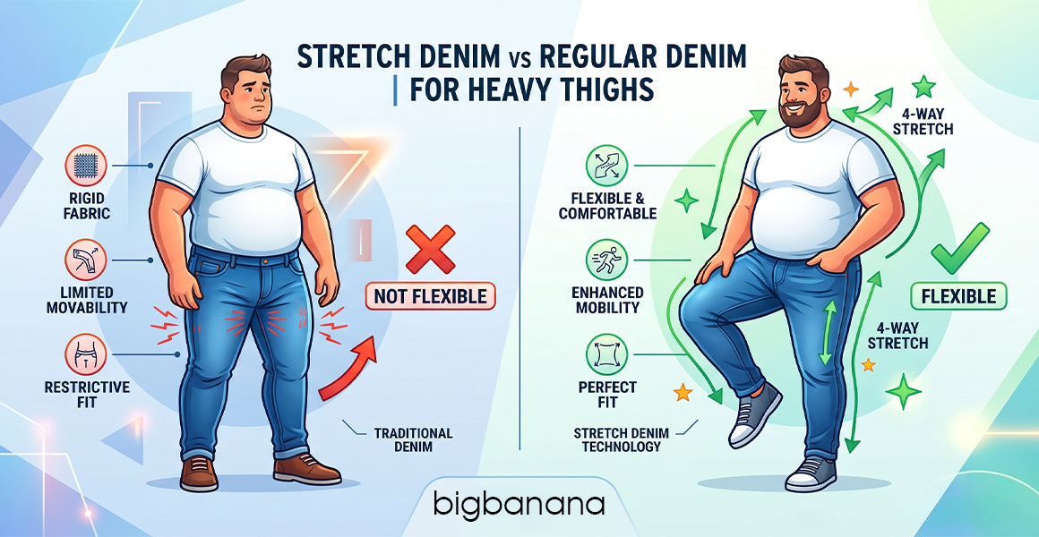 Stretch Denim vs Regular Denim for Heavy Thighs: What One Is Better? 