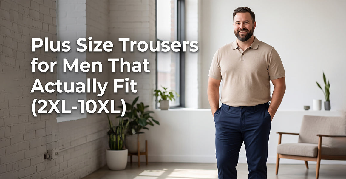 Plus Size Trousers for Men: Formal, Casual & Weekend Styles That Actually Fit
