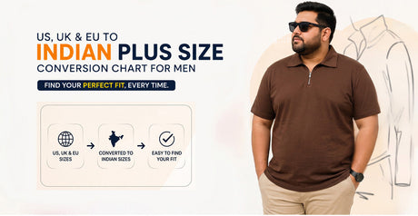 US, UK & EU to Indian Plus Size Chart for Men